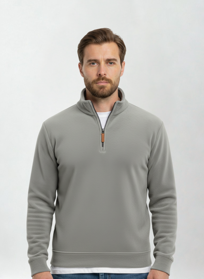 MAISON | Essential Fleece Quarter-Zip