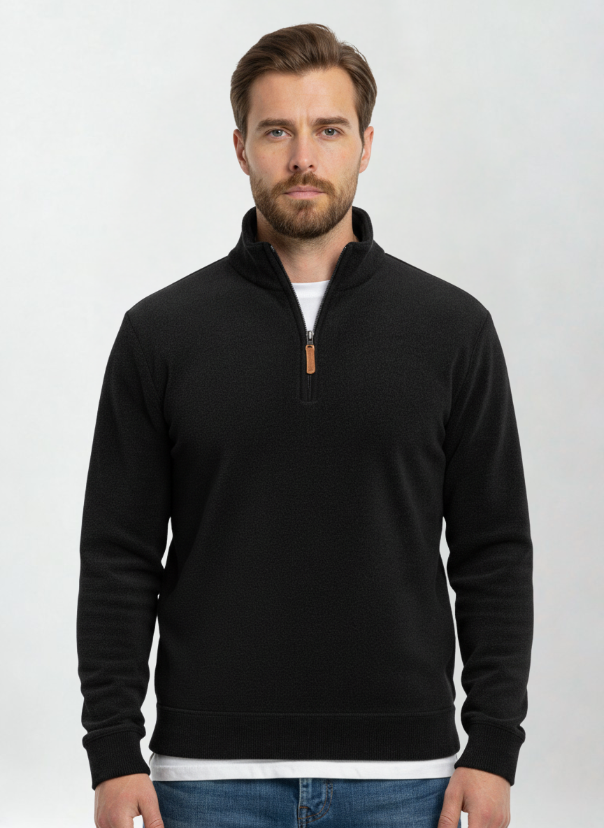 MAISON | Essential Fleece Quarter-Zip